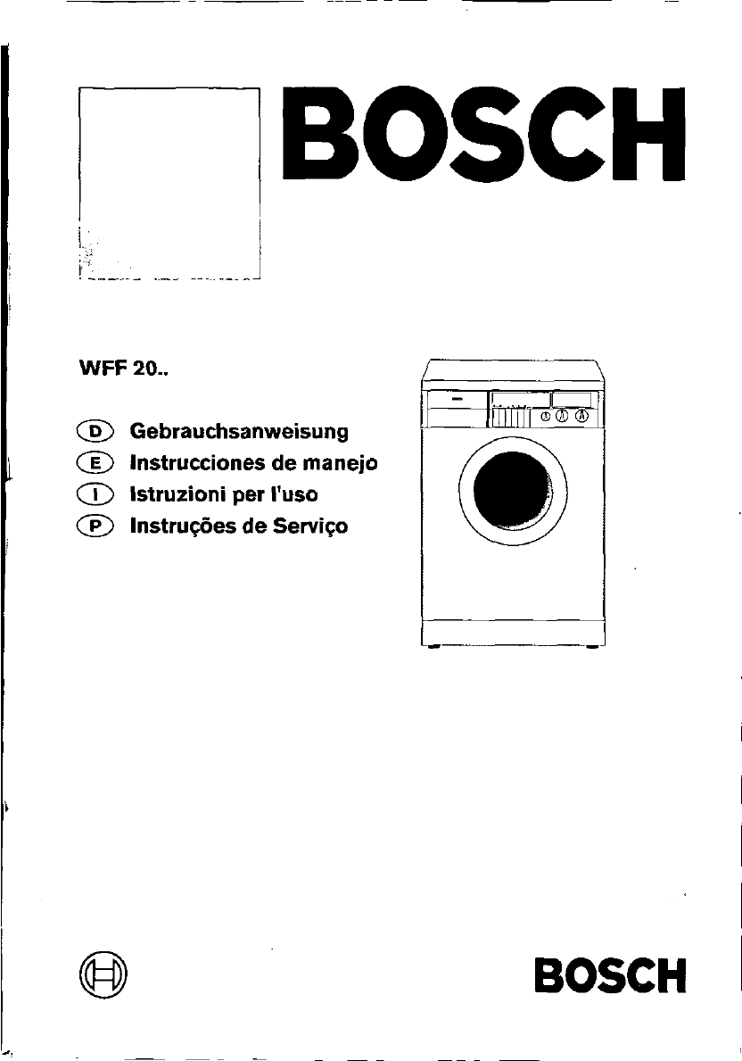 bosch wof 2000 manual