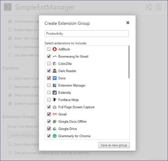 google chrome plugins for mac manage